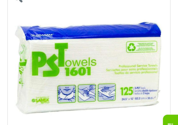 Graham PST Towels 1601 white smooth finish – 125 2 Ply Towels #16161