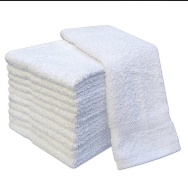 100% Cotton White Face Cloths